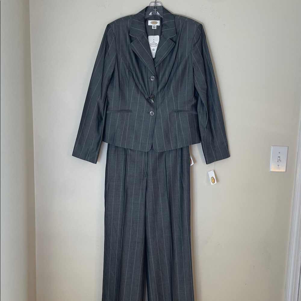 NWT. VTG Talbots JAPAN MADE Mohair Wool Blend Blazer & Pants Set Fully Layered.8